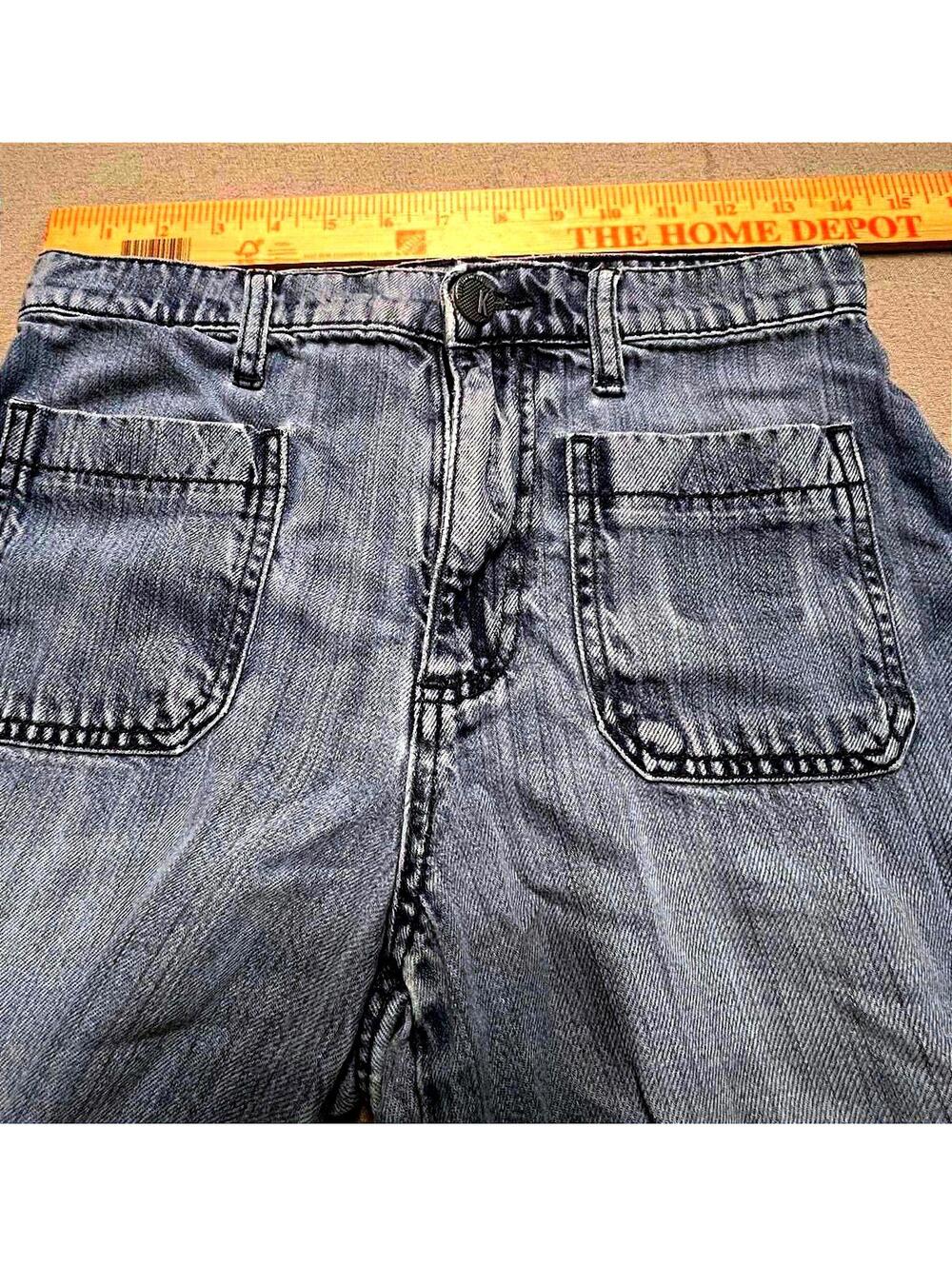 KUT from the Kloth Grey/Blue Utility Straight Leg Jeans Front Patch Pockets 0 - Picture 7 of 9